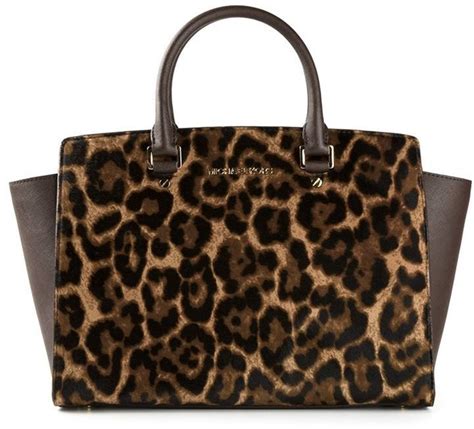 michael kors grey leopard coat|Michael Kors leopard tote.